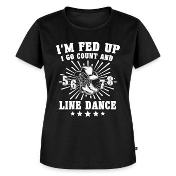 Line Dancing Line Dance - Women's Premium Organic T-shirt - black - Front - Selfina (174cm)