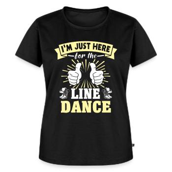 Line Dancer Line Dancing - Women's Premium Organic T-shirt - black - Front - Selfina (174cm)