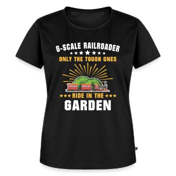 Gartenbahn Modellbahn Spur G - Frauen Premium Bio T-Shirt - Schwarz - Vorne - Selfina (174cm)