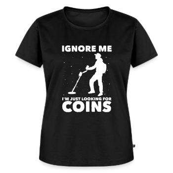 Sondeln - Frauen Premium Bio T-Shirt - Schwarz - Vorne - Selfina (174cm)
