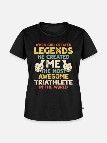 Triathlet - Frauen Premium Bio T-Shirt - Schwarz