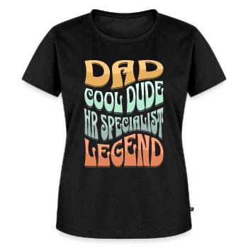 Papa HR Spezialist - Frauen Premium Bio T-Shirt - Schwarz - Vorne - Selfina (174cm)