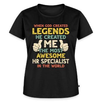 Spécialiste RH - T-shirt Premium bio Femme - noir - Devant - Selfina (174cm)