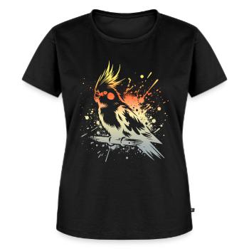 Nymphensittich Sprüche - Frauen Premium Bio T-Shirt - Schwarz - Vorne - Selfina (174cm)