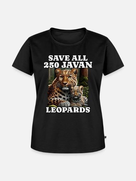 Save Java Leopard - Frauen Premium Bio T-Shirt - Schwarz