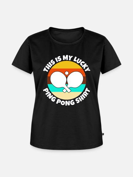 Ping Pong - Frauen Premium Bio T-Shirt - Schwarz