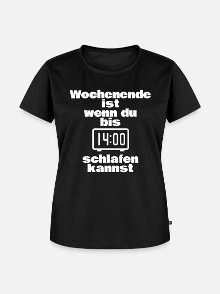 Wochenende - Frauen Premium Bio T-Shirt - Schwarz