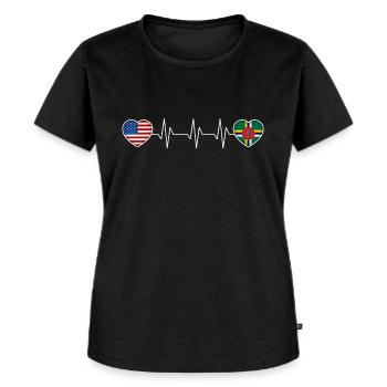 Dominique - T-shirt Premium bio Femme - noir - Devant - Selfina (174cm)