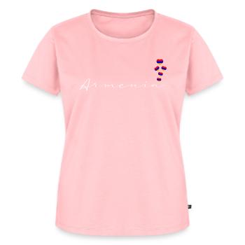 Armenië - Vrouwen Premium Bio T-shirt - roze - Voor - AI Model Female 172 dark (172cm)