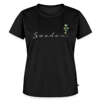Schweden - Frauen Premium Bio T-Shirt - Schwarz - Vorne - Selfina (174cm)