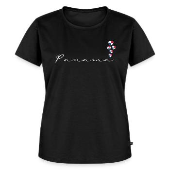 Panama - Frauen Premium Bio T-Shirt - Schwarz - Vorne - Selfina (174cm)