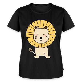 Lion enfant Mignon - T-shirt Premium bio Femme - noir - Devant - Selfina (174cm)
