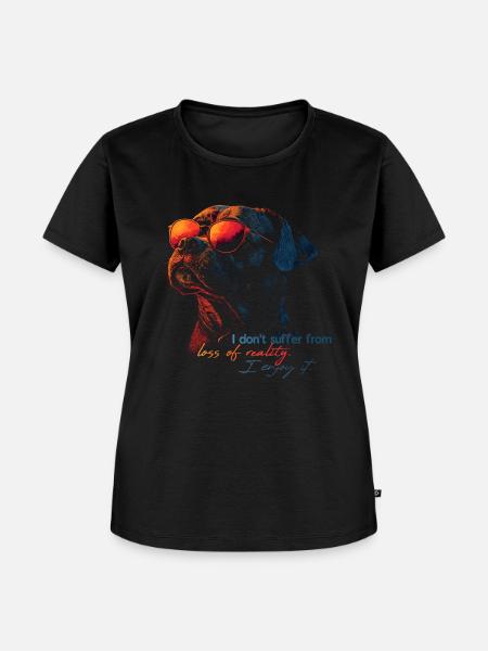 i don't suffer - Frauen Premium Bio T-Shirt - Schwarz