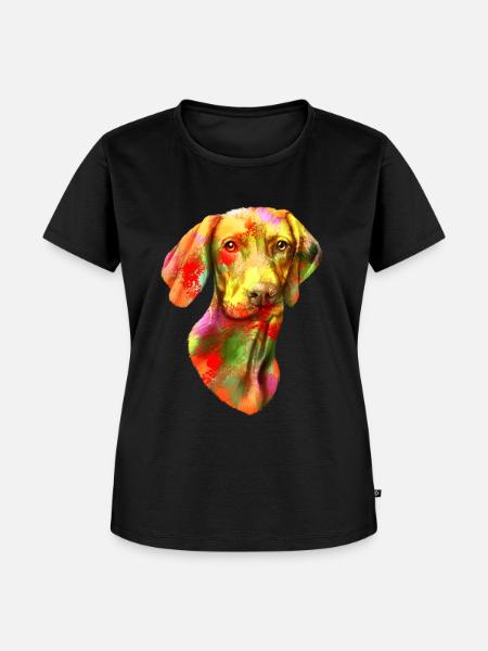 Vizsla Hund Hunderasse Geschenk - Frauen Premium Bio T-Shirt - Schwarz