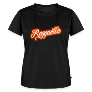 Neon Reggaeton - T-shirt Premium bio Femme - noir - Devant - Selfina (174cm)