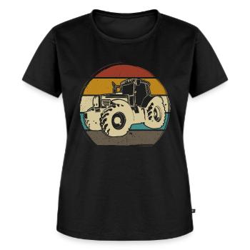 Tractor Tractor Agricultural Machine retro vintage - Women's Premium Organic T-shirt - black - Front - Selfina (174cm)