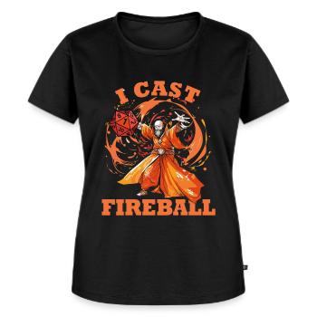 Ich habe Feuerball gewirkt - Magier, Zauberer, Hexenmeister, Sourcerer - Frauen Premium Bio T-Shirt - Schwarz - Vorne - Selfina (174cm)