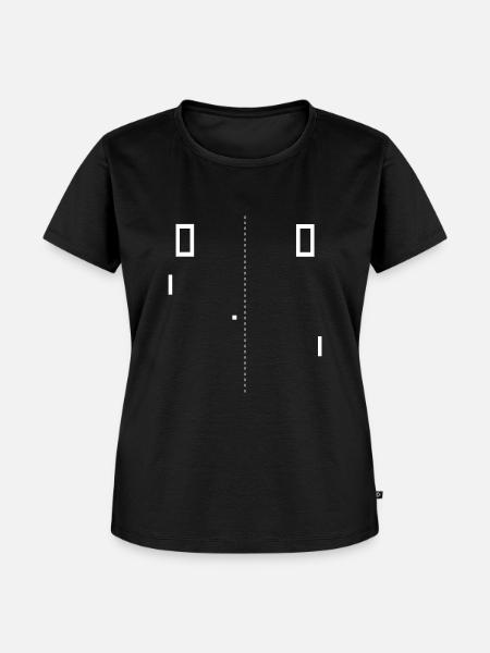 Pong Retro - Frauen Premium Bio T-Shirt - Schwarz