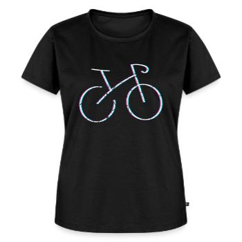 Radfahrer Lustiges Vintage Fahrrad Radfahrer - Frauen Premium Bio T-Shirt - Schwarz - Vorne - Selfina (174cm)