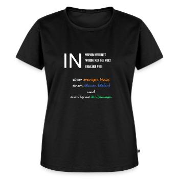 Kind der 90er 90er Jahre - Frauen Premium Bio T-Shirt - Schwarz - Vorne - Selfina (174cm)