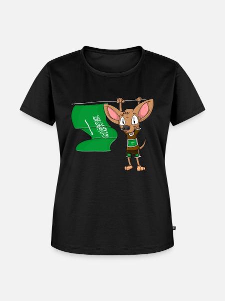Saudi Arabien Chihuahua - Frauen Premium Bio T-Shirt - Schwarz