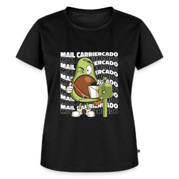 Postbote Brief Kurier Briefträger - Frauen Premium Bio T-Shirt - Schwarz - Vorne - Selfina (174cm)