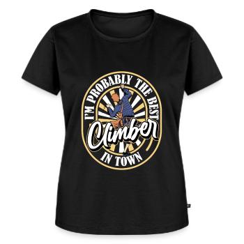 Grimpeurs grimpeurs drôles - T-shirt Premium bio Femme - noir - Devant - Selfina (174cm)