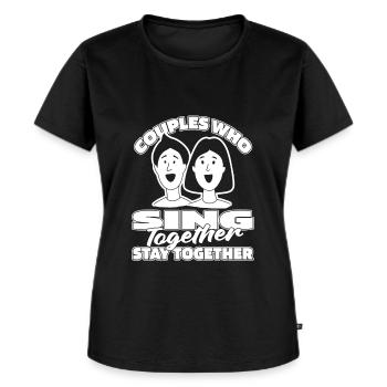 Couple de chefs de chœur - T-shirt Premium bio Femme - noir - Devant - Selfina (174cm)