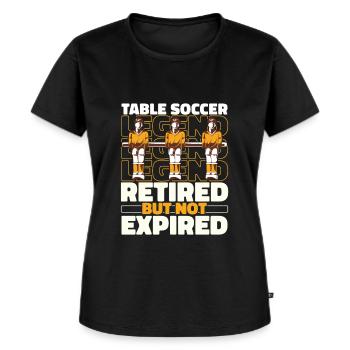 Calcio balilla ritirato - Maglietta ecologica premium da donna - nero - Fronte - Selfina (174cm)