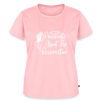 Christ Christianity Resurrection - Women's Premium Organic T-shirt - rose - Front - AI Model Female 172 dark (172cm)