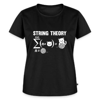 Physik Phyiker Quantenphysik String Theory - Frauen Premium Bio T-Shirt - Schwarz - Vorne - Selfina (174cm)