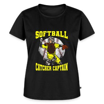 Softball - Frauen Premium Bio T-Shirt - Schwarz - Vorne - Selfina (174cm)