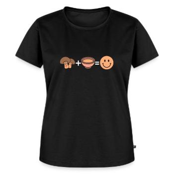 Pilzsammler Pilze - Frauen Premium Bio T-Shirt - Schwarz - Vorne - Selfina (174cm)