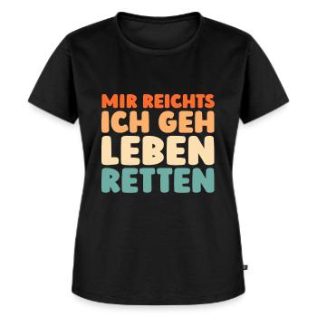 Rettungsdienst Sanitäter Rettungssanitäter - Frauen Premium Bio T-Shirt - Schwarz - Vorne - Selfina (174cm)