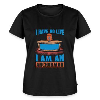 Presenter - Women's Premium Organic T-shirt - black - Front - Selfina (174cm)