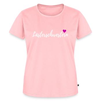 Lästerschwestern. Lustiges Beste Freundinnen Motiv - Frauen Premium Bio T-Shirt - Rosa - Vorne - AI Model Female 172 dark (172cm)