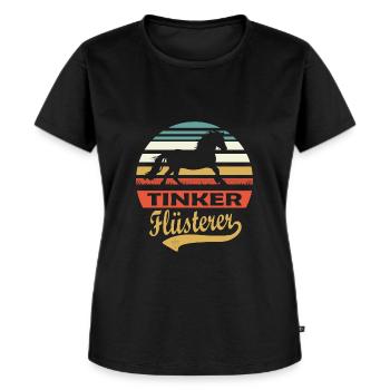 Tinker Pferd Flüster Retro Style für Reiter - Frauen Premium Bio T-Shirt - Schwarz - Vorne - Selfina (174cm)