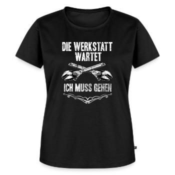 KFZ Mechaniker - Frauen Premium Bio T-Shirt - Schwarz - Vorne - Selfina (174cm)