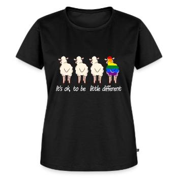 LBGT Schaf Schwul Lesbisch Bisexuell Transgender - Frauen Premium Bio T-Shirt - Schwarz - Vorne - Selfina (174cm)
