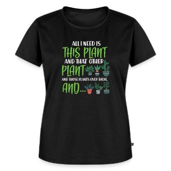 Garten Gartenarbeit Gärtnerin Pflanzen Geschenk - Frauen Premium Bio T-Shirt - Schwarz - Vorne - Selfina (174cm)