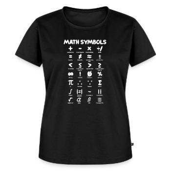Mathe - Frauen Premium Bio T-Shirt - Schwarz - Vorne - Selfina (174cm)