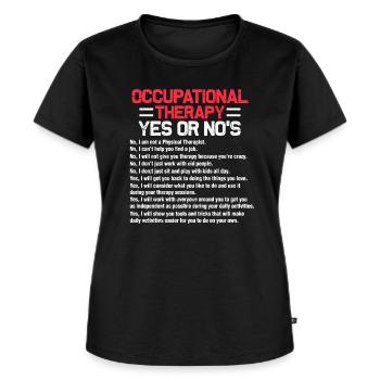 Ergotherapeut - Frauen Premium Bio T-Shirt - Schwarz - Vorne - Selfina (174cm)