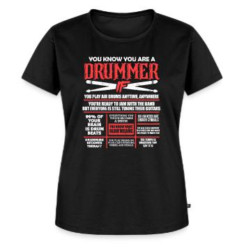 Drummer - T-shirt Premium bio Femme - noir - Devant - Selfina (174cm)