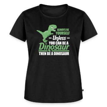 dinosaure - T-shirt Premium bio Femme - noir - Devant - Selfina (174cm)