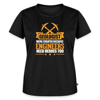 Geologie - Frauen Premium Bio T-Shirt - Schwarz - Vorne - Selfina (174cm)