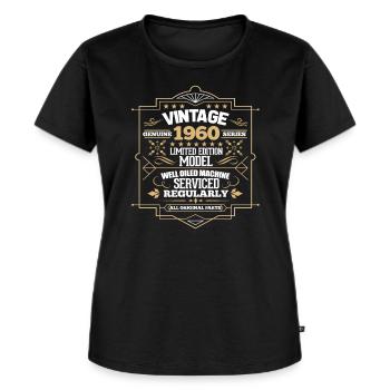 Vintage 1960 60. Geburtstag 60 Jahre Geschenk - Frauen Premium Bio T-Shirt - Schwarz - Vorne - Selfina (174cm)