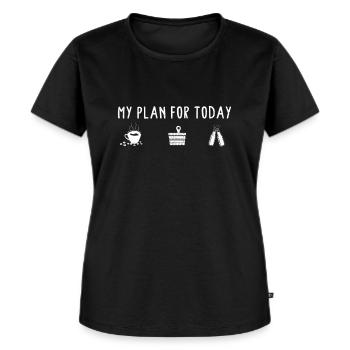 Sauna Saunieren Saunagänger Heimsauna Bier - Frauen Premium Bio T-Shirt - Schwarz - Vorne - Selfina (174cm)