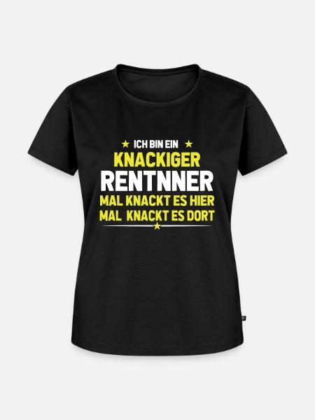 Ich bin ein knackiger Rentner - Frauen Premium Bio T-Shirt - Schwarz