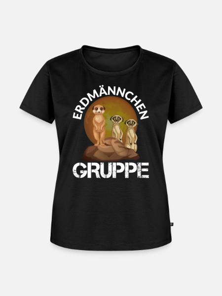 ERDMÄNNCHEN GRUPPE - Frauen Premium Bio T-Shirt - Schwarz