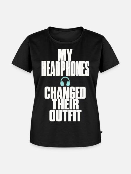 Kopfhörer – Changed Their Outfit - Frauen Premium Bio T-Shirt - Schwarz